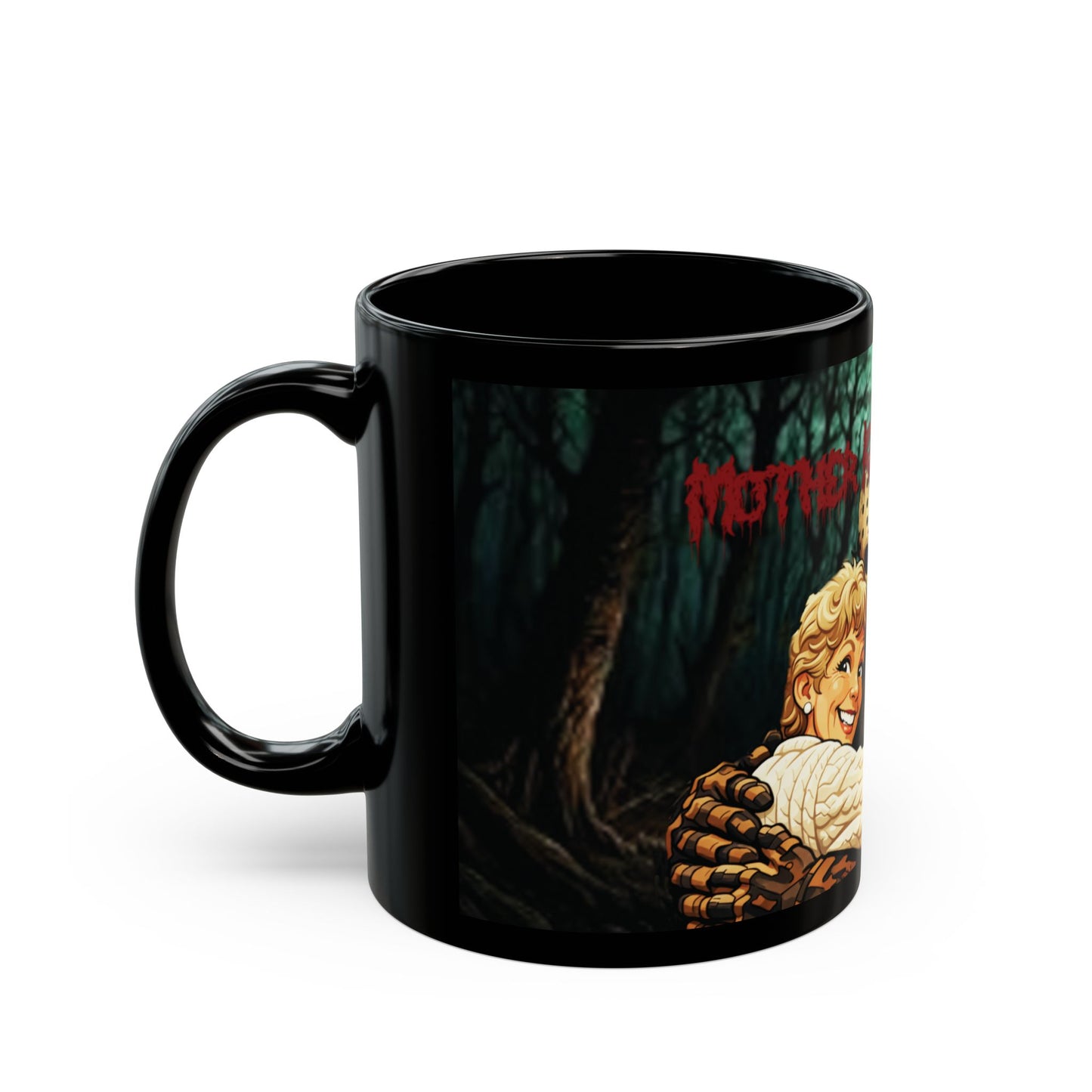 Friday 13 Mothers Day Horror mug —  Classic Killer Mom  (Black 11oz)