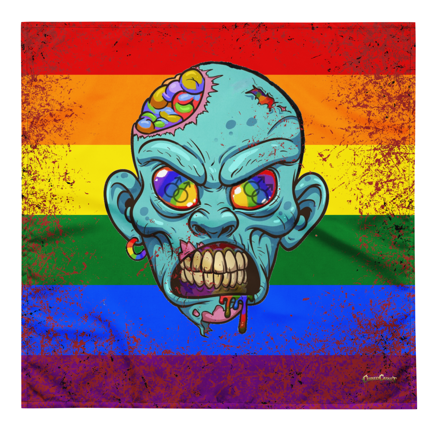 Gay Pride Zombie Bandana LGBTQ