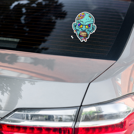 Gay Pride Zombie Sticker Large Bubble Free LGBTQ