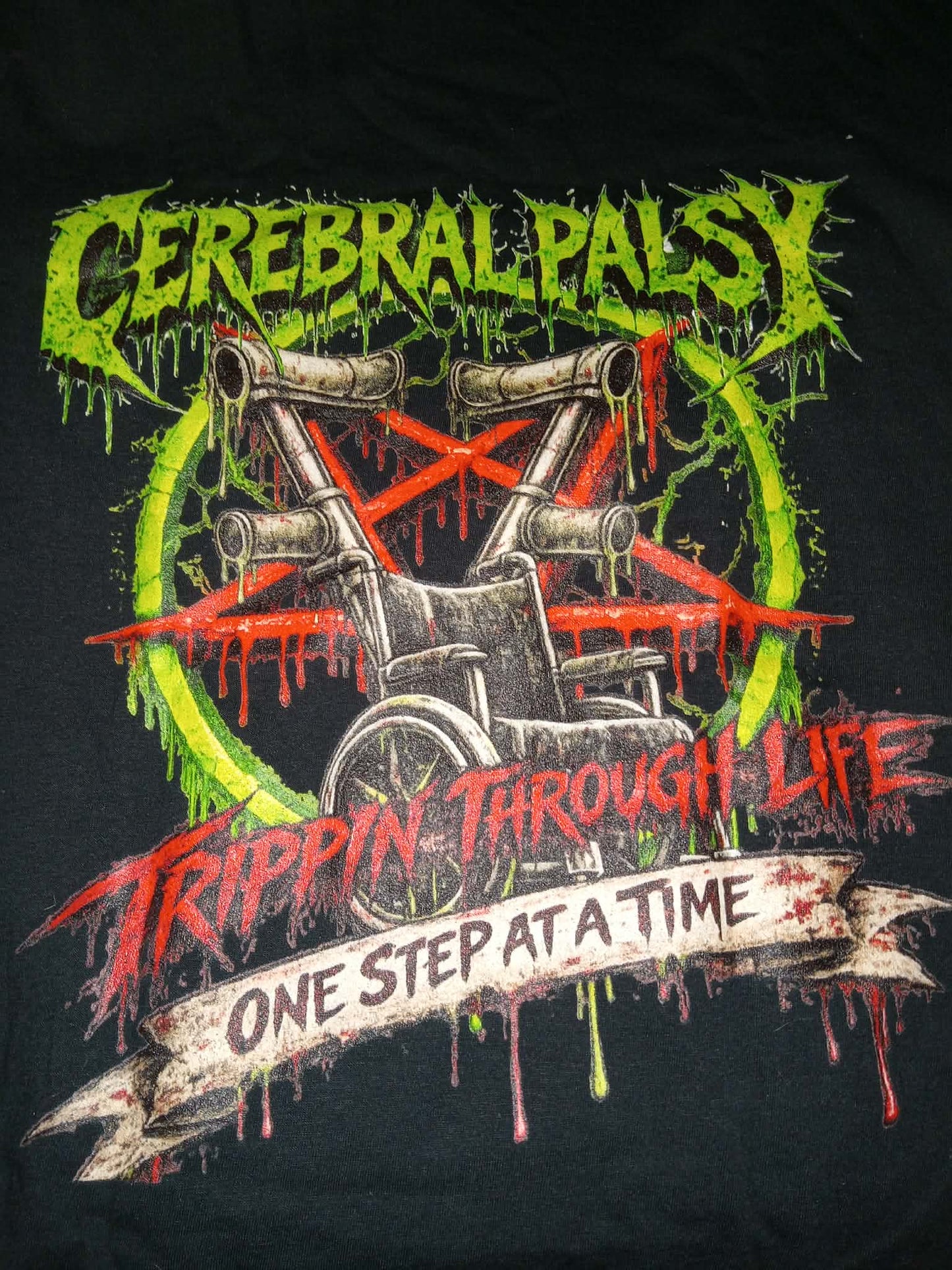 Cerebral Palsy Awareness Pride Tshirt Unisex Slasher Metal Sigil Horror Funny